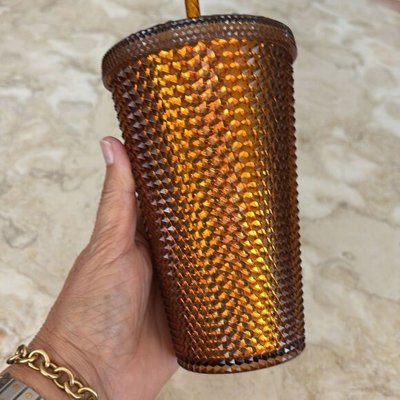Starbucks 50th Anniversary Bronze Studded Grande Tumbler 2021 Limited Edition - Picture 4 of 13